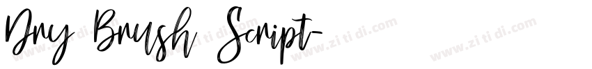 Dry Brush Script字体转换